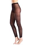 damen belly cloud Damen Kniestrümpfe Glitzer Leggin, Gr. 40/42 (L), Schwarz (schwarz)