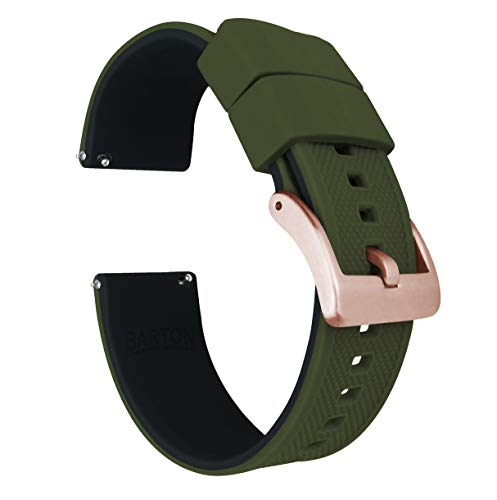 Image of BARTON Elite Silicone Watch Bands - Gold Buckle Quick Release