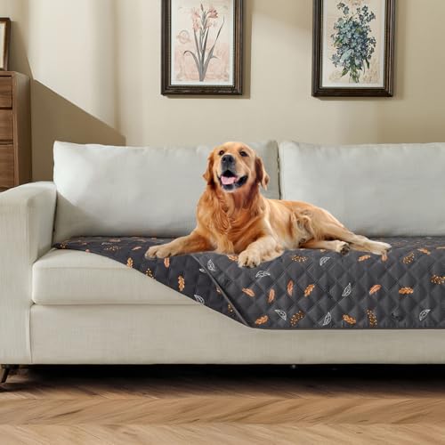 Best Couch Material for Kids And Dogs: Durable, Waterproof, and Pet-Friendly Options 2 Snugglesinto Reversible Dog Bed Cover with Waterproof Lining, Water Resistant Slipcover Furniture Protector and Pet Blanket, Washable Couch Cover for Kids, Dogs, Pets.(Gray/Light Gray, 30