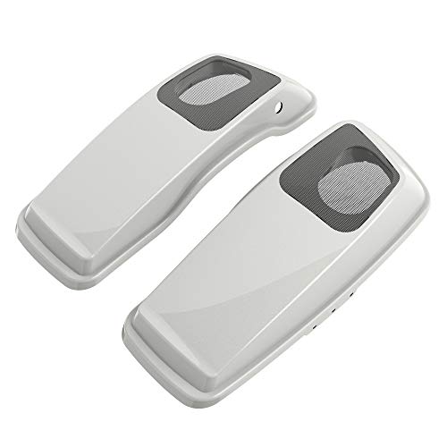 Moto Onfire Stone Washed White Pearl Tapa de Bocina de Alforja 6x9 pulgadas Compatible con Harley Touring Hard Saddle Bags miniatura 1
