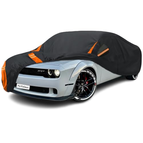 YoYolaur 10-Layer for Dodge Challenger Car Cover Waterproof All Weather for Automobiles,