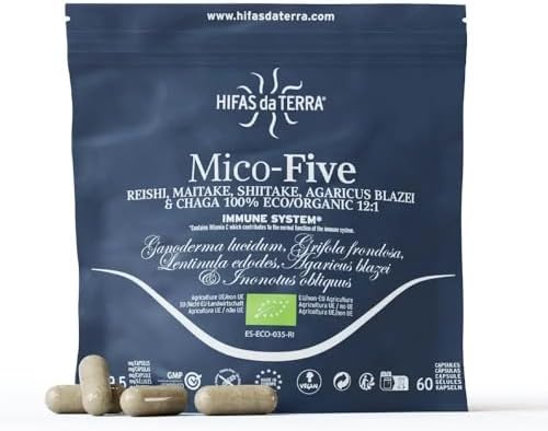 HIFAS DA TERRA Mico-Five Extracto Puro de Hongos, Refill 60 Cápsu...