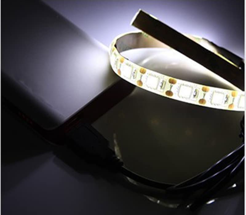 Tira LED USB impermeable con sensor infrarrojo 1.6 pies luz blanca fría miniatura 2