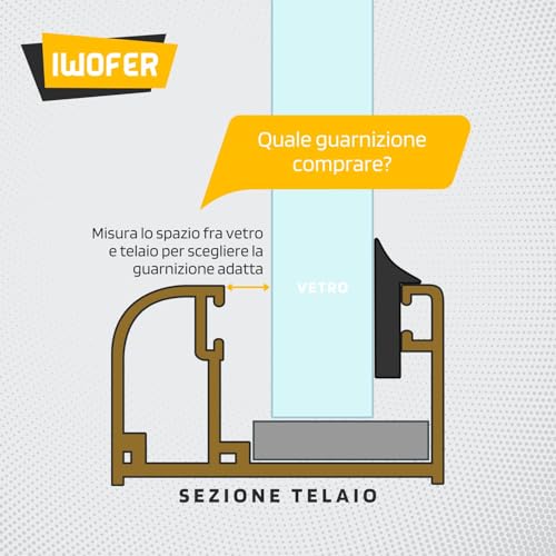 Guarnizione Fermavetro Universale In Pvc. Bordatura Ad Incastro Solo Pressione Per Finestre Balconi E Infissi In Alluminio. Facile Da Montare. Up Ferma Vetro. (UP2 Bianco, 10 Metri) - 5