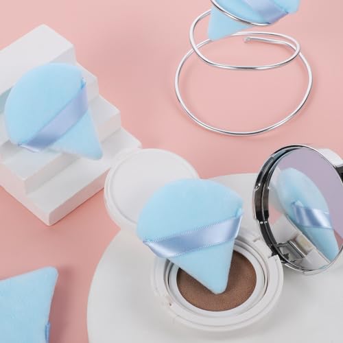 image for Pimoys 6 Pieces Powder Puff Triangle Makeup Puffs for Face Powder Sett