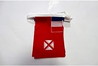 Vista 264 de Guatemala 19.7 ft BUNTING Flag 20 banderas 9'' x 6'' - Banderas de cuerda guatemalteca 5.9 x 8.3 in - AZ FLAG