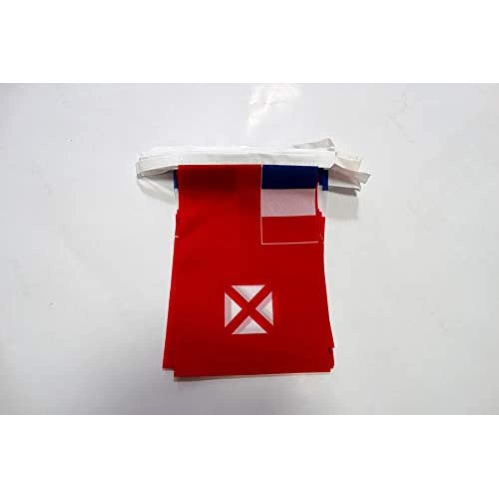 AZ FLAG Wallis and Futuna Bunting Flag, 20 Ft Garland with 20 Small Wallisian Flags 8'' x 6'', 100% Polyester String Pennant, 6 meters — image 1