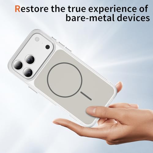 Coque iPhone 17 Pro Max MagSafe LEMAXELERS antichoc fine blanc
