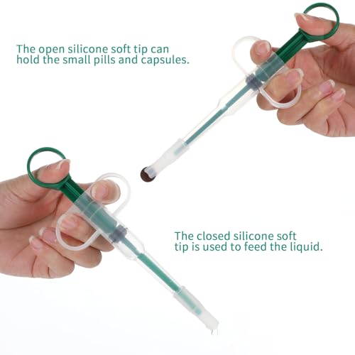 YUXIANLB 6 Stück Pillen Stopfen für Haustiere Weiche Spitze Medikamenten Futterspender für Tierarztbesuche Heimbehandlung Tabletten Flüssigkeiten Katzen Hunde Welpen Einfache Fütterung ohne