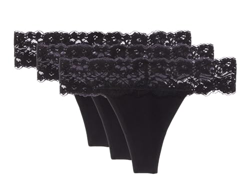 Pact Women's Lace Waist Thong 3-Pack