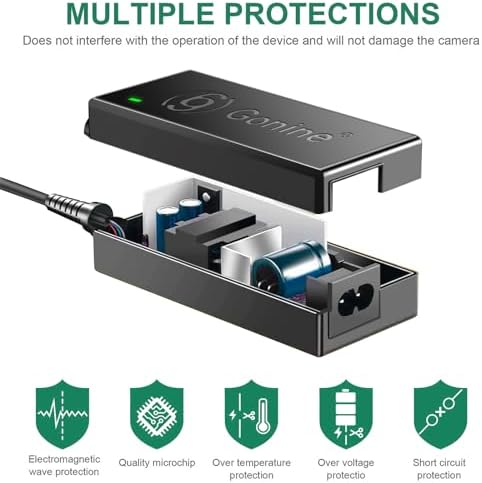 Gonine new kit DMW-DCC8 DC Coupler (Black) Plus 8.4V/2A AC/DC Adapter fits for PANASONIC DMC-FZ200 FZ1000 GH2 G5 G6 Digital Camera (Note:This kit can replacement original DMW-DCC8 DC coupler)