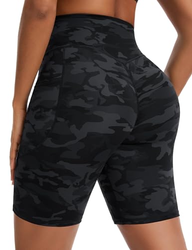 Short de yoga femme taille haute 20cm confortable extensible