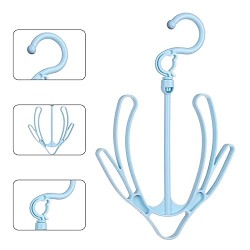 Knfut Shoe Slots, Dry Shoe Rack Organizer Hanger Balcony Drying Rack Shoes Shoes Hanger Drying Racks Windproof Shoes Drying Hanger Stand For (Color : Blue) #TOP2