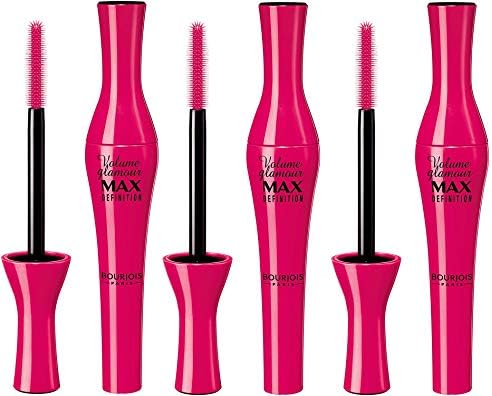 3 x Bourjois Paris Volume Glamour Max Definition Mascara Max Black 10ml