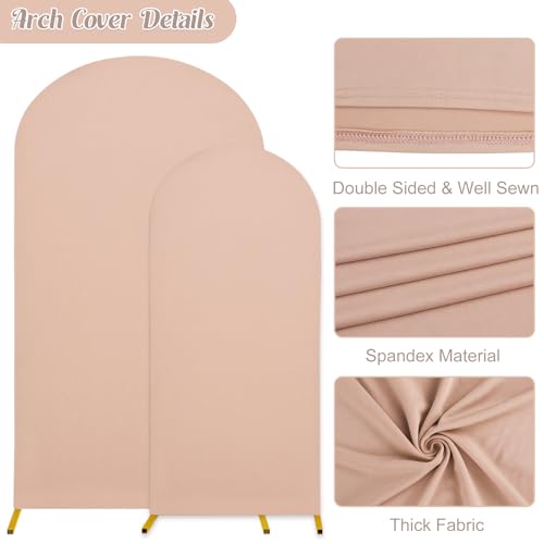 Soporte para Arco de Boda con Cover Spandex Cameo Brown miniatura 4