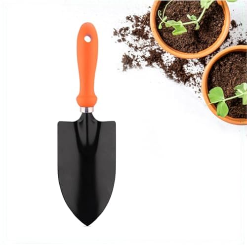 Image of Cinagro Hand Trowel for Gardening - 1 Pc (Red Handle, Metal Blade), Sharp Metal Blade, Sturdy Construction, Ergonomic Handle, Rust-Resistant Finish, Garden Tools for Home, Durable Shovel for Gardening