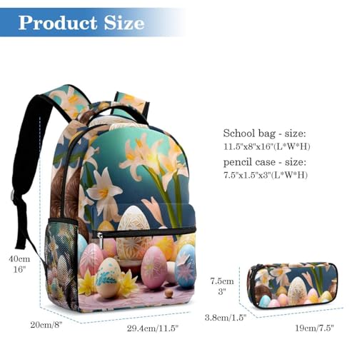 Sac à dos et trousse à crayons motif lys coloré, cadeau de rentrée - 2