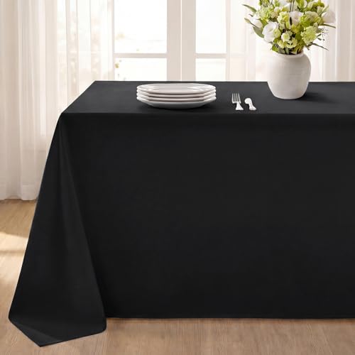 Nappe rectangulaire pour buffet de fête et mariage grand format noir 228x335 - 2