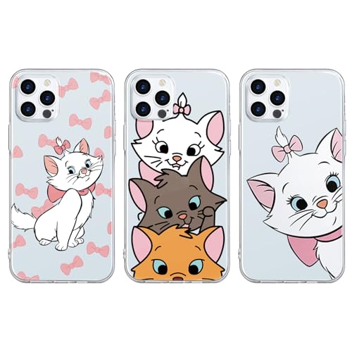 3 Pezzi Cover per Samsung Galaxy A54 5G 6.4Custodia Carino Gatto per Telefono in Trasparente con Cartoon Anime Aesthetic Motivi Design Bumper Protettiva Case Kawaii Cat silicone tpu