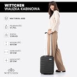 WITTCHEN Solidna Twarda Walizka Podróżna na Kółkach - Czarna, z Twardą Obudową ABS, 2 Koła