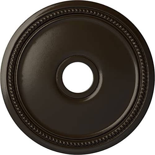Ekena Millwork CM18DISHF Diane Ceiling Medallion, 18"OD x 3 5/8"ID x 1 1/8"P (Fits Canopies up to 5 3/8"), Hand-Painted Stone Hearth