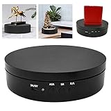 PUOSUO Motorized Rotating Display Stand, 360 Degree Electronic Turntable Display Stand,5.9inch /23LB Load for Photography Products Shows, Jewelry, Watch, 3D Models (Black)