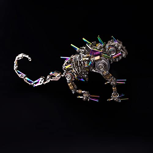 Puzzle in metallo 3D modello camaleonte, modello lucertola meccanica,puzzle in metallo steampunk per adulti