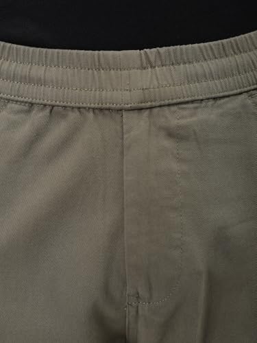 Image of The Indian Garage Co Men Slim Fit Solid Mid-Rise Joggers