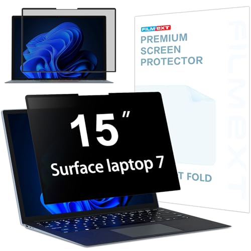 Image of FILMEXT Privacy Screen for Microsoft Surface Laptop 15 inch 7th | Model 2037 / 2108, Removable Anti-Spy Filter Anti-Glare (for Surface Laptop 7th 15 inch Privacy Screen Protector 2024)
