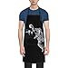 color wolf verstellbare wasserdichte Schürze mit 2 Taschen für Zuhause, Restaurant, Koch, Grill, Café, Astronaut Space Basketball, Einheitsgröße
