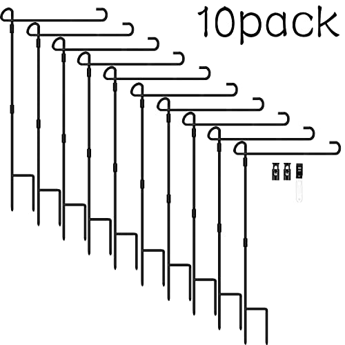 Garden Flag Holder Stand 10 Pack Garden Flag Pole for 13.5