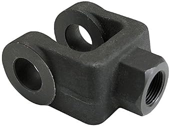2" Pin Hole Black Oxide Forged Steel Rod Clevis - 1 7/8-12 Female Thread - NFPA Standard