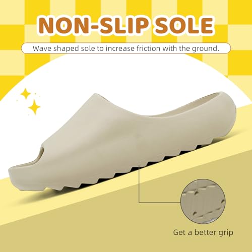 Image of Kids Cloud Slides for Boys & Girls, Super Soft & Comfy Beach Pool Slippers, Non-Slip Waterproof Shower Sandals for Toddlers & Kids