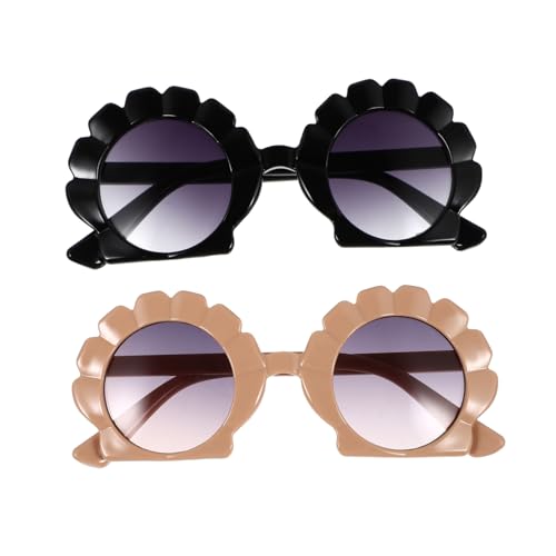 Beaupretty 2 Pairs Kids Beach Sunglasses UV Protection Outdoor Eyewear for Boys and Girls Fun Shell Design