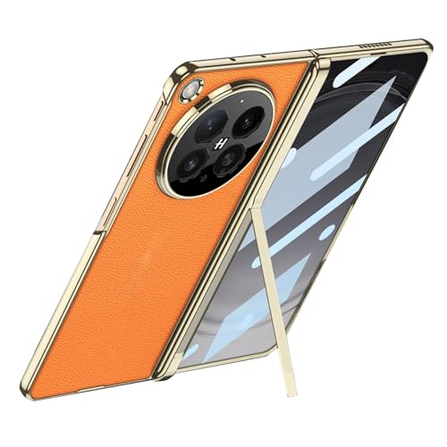 For Oppo Find N6 �p���C�P�[�X�A���S�����Y�J�o�[�ϏՌ����d�C���b�L���U�[�r�W�l�X�J�o�[(Orange)