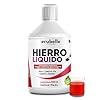 Suplemento de Hierro Líquido 500 ml | Complejo Vitamínico Completo | Hierro Líquido con Vitaminas C, B1, B2, B6, B9 y B12 | Energía, Inmunidad y Antifatiga, | Para la Anemia | Sabor Frutas Naturales
