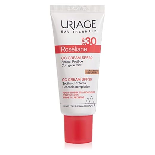 URIAGE ROSELIANE CC Cream SPF30 con Extracto de Ginseng – Cubre las rojeces, unifica el tono de la piel y ofrece una acción calmante de larga duración