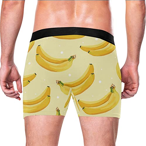Bóxer para hombre de fruta elásticos Vnurnrn calzoncillos amarillos ropa interior cómoda 3