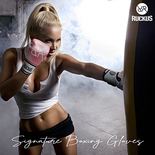 Women's 12Oz Boxing Gloves - 12 Ounce Womens Boxing Bag Gloves Black & Blue | 12 Oz Black Punching Gloves Women | Ruckus Women Boxing Gloves #TOP6