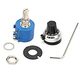 ANWENDUNGEN: Dieser Drahtpotentiometer kommt mit einem einstellbaren Widerstand Zählen Drehknopf wählen, können weit verbreitet in elektronischen Geräten verwendet werden,