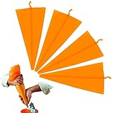 EQLEF Reutilizables de Silicona Glaseado Tubería de Crema Pastel de Crema pastelera Titular Herramienta DIY Decorado Color Naranja (4pcs)