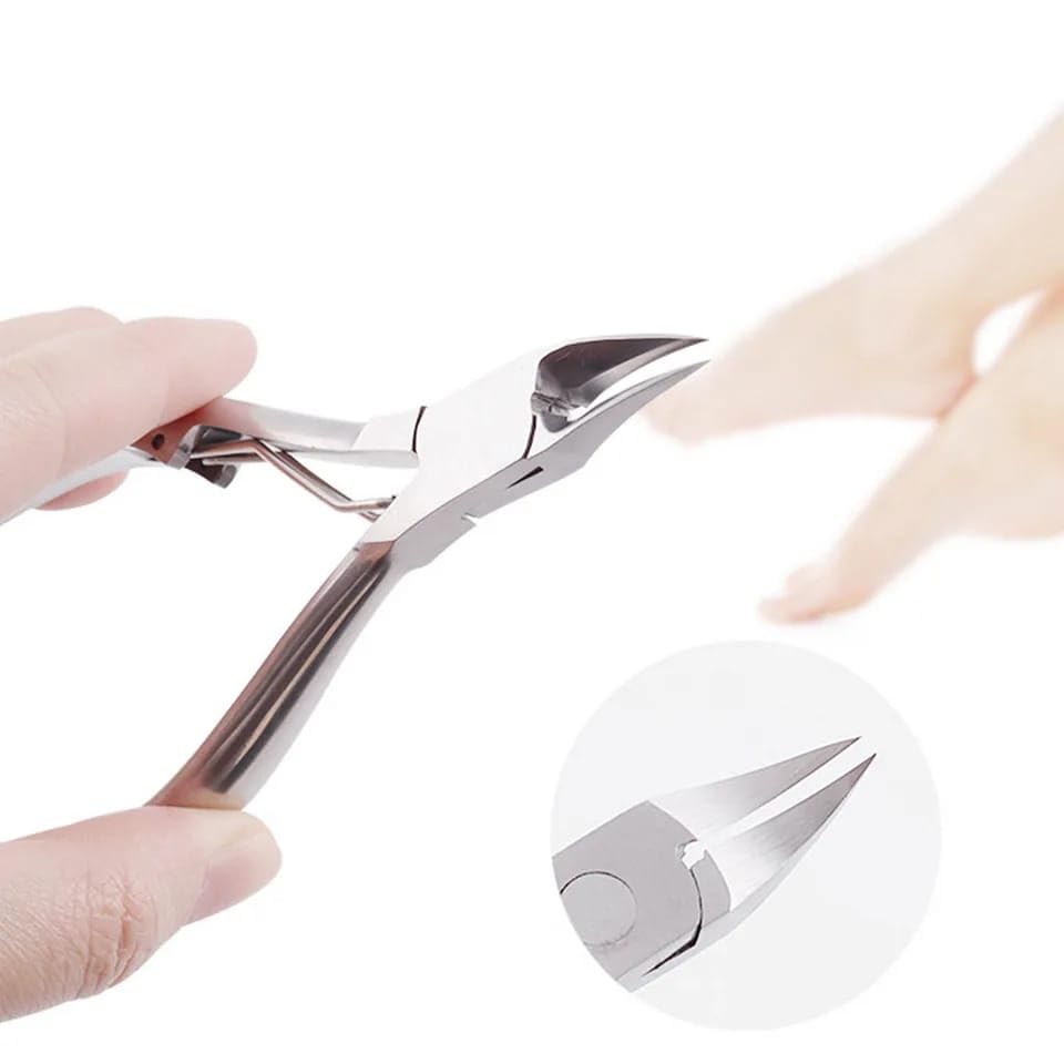 Generic 3pcs/set Ingrown Toe Nail Correction Tool Fixer Recover Pedicure Tool + Toe Nail Lifter + Nail Cuticle Nipper Clipper, Silver