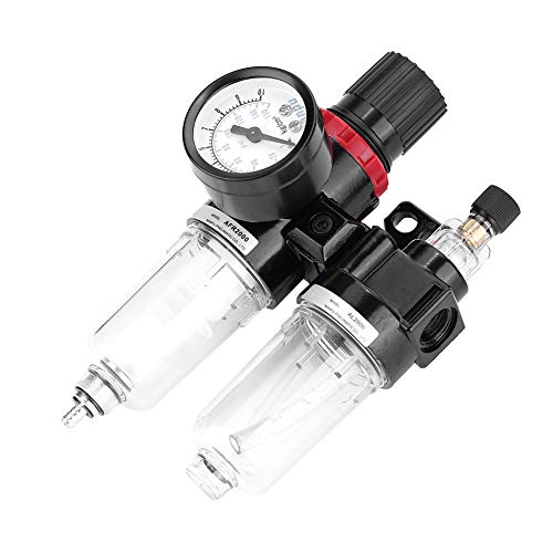 Haofy Regulador del Filtro de Aire Neumática Compresores de Aire, Separador de Aceite de Agua G1/4 Air Filter Regulator