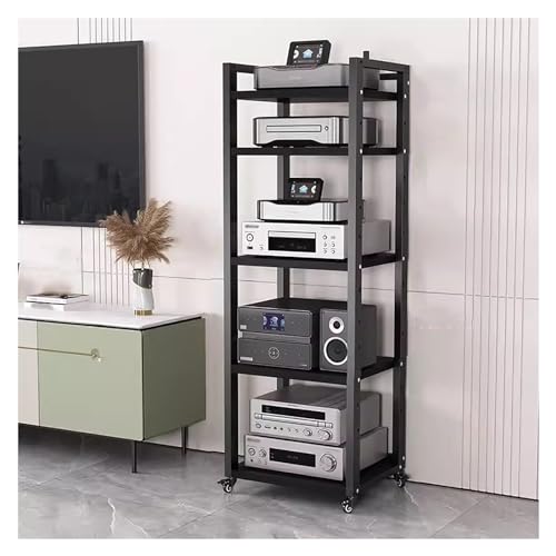 Étagère audio mobile et armoire multimédia réglable pour petit salon