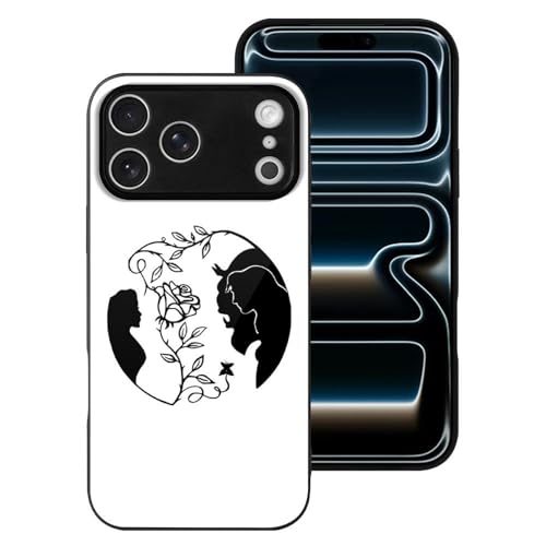 iPhone17ProMax用ケース スマホケース 耐衝撃 強化ガラス 美女と野獣 いphone17ProMax用ケース おしゃれ 軽量 黄変防止 あいふぉん17ProMax用 カバー 脱着簡単 贈り物