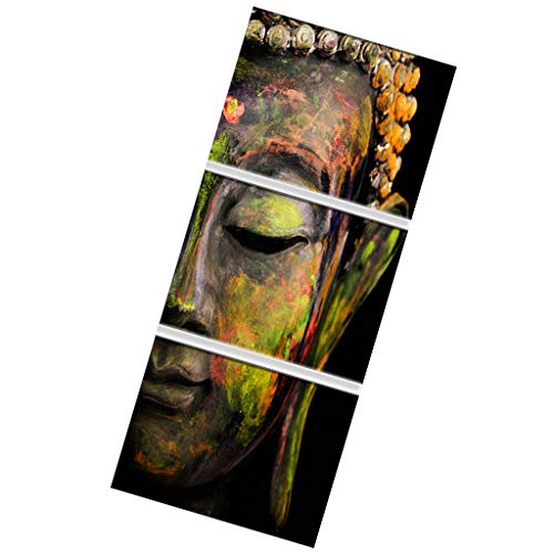 Flameer 3 painéis tela arte de parede Buda cabeça pinturas imagens arte moderna