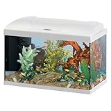 Hydor Aquarium 60L pour Poissons Tropicaux ou d'eau Douce, Aquarium Complet: Lampe LED, Filtre à 3 étapes Eau Cristalline, Chauffage, 60 x 31,5 x h 39,5 cm Blanc