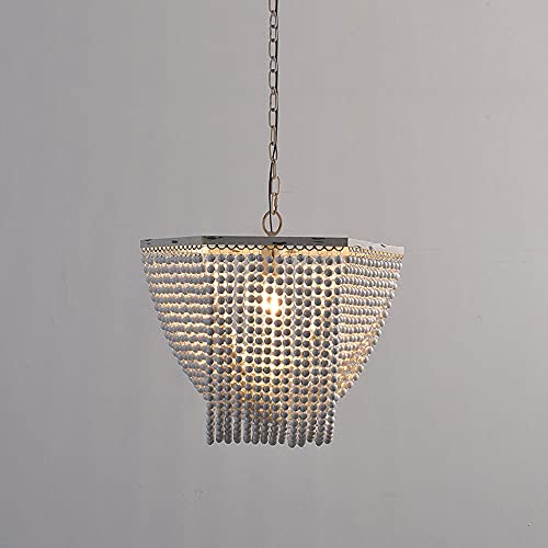 Lustre en perles de bois et cristal NAMFHZW luminaire haut de gamme