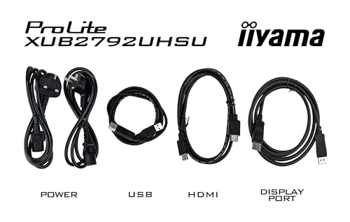 Ecran iiyama Prolite XUB2792UHSU-B6, 27" Ulltra Mince, Dalle IPS, 3840x2160, 4ms, 350cd/m², 1300:1,HDMI, DP, USB-C, USB (3x3.2), Haut-parleurs, réglable en Hauteur + Pivot, TCO