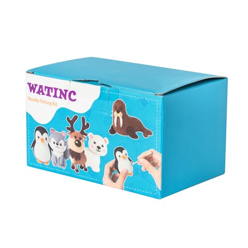Kit de feutrage loisirs créatifs WATINC avec outils aiguilles feutrage et tapis mousse mousse